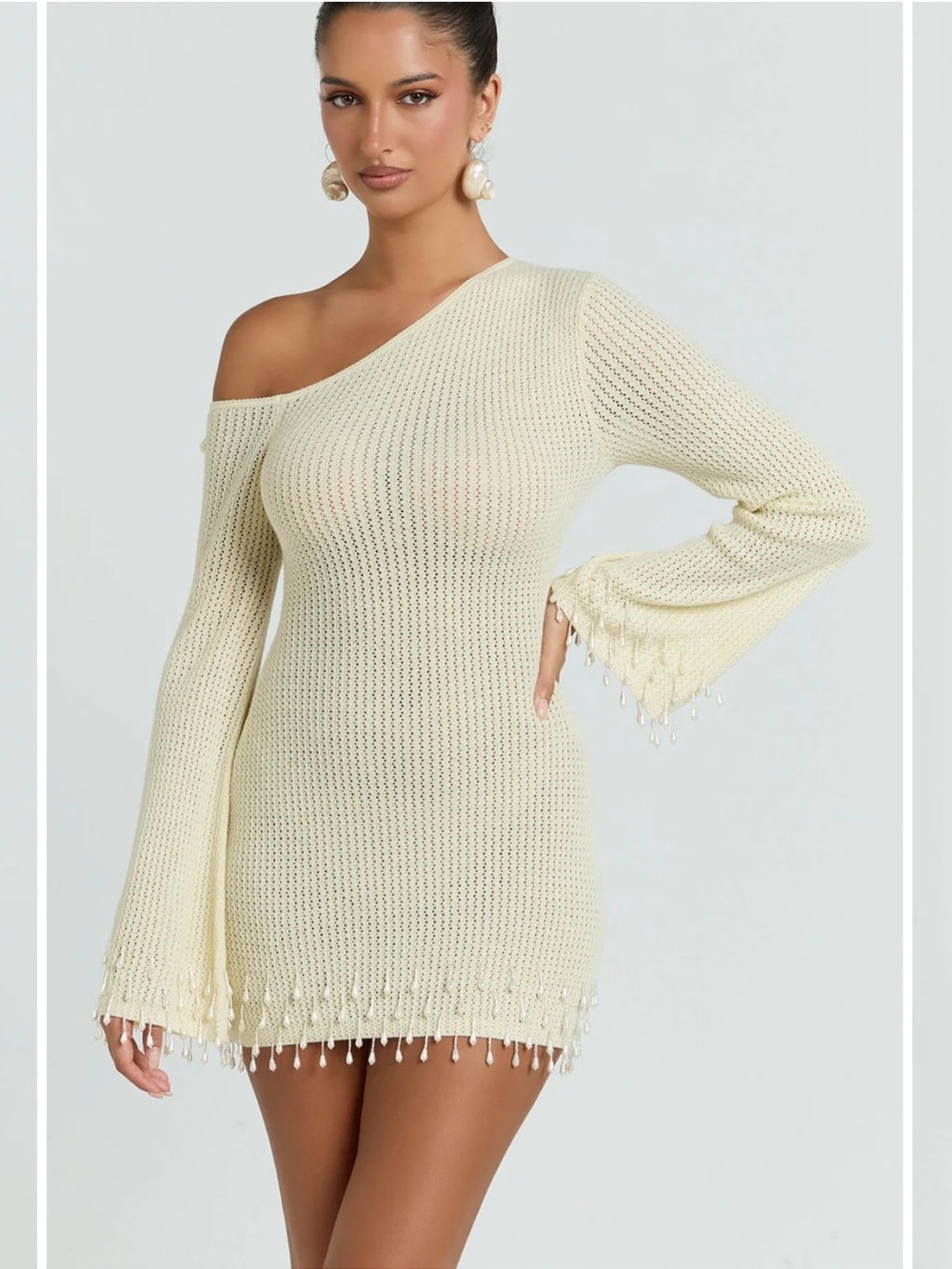Izira Showpo Beaded Knit Mini Dress